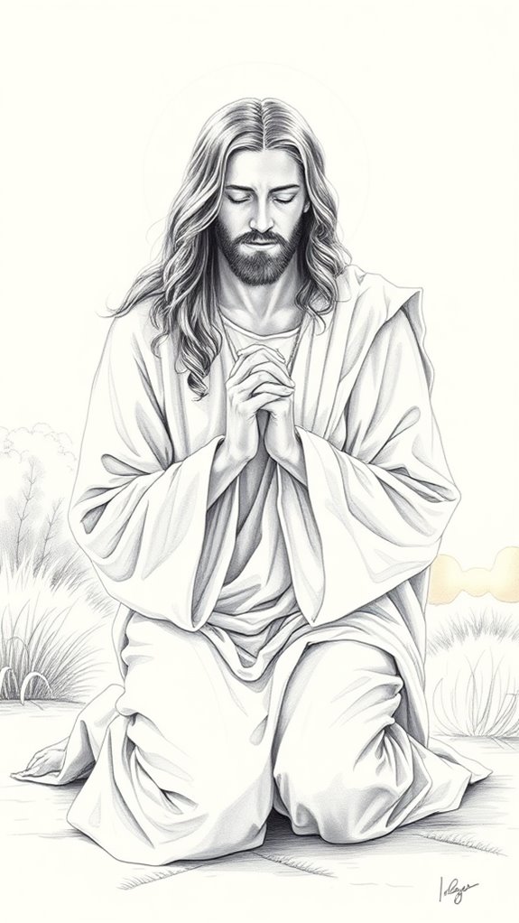 jesus in deep prayer