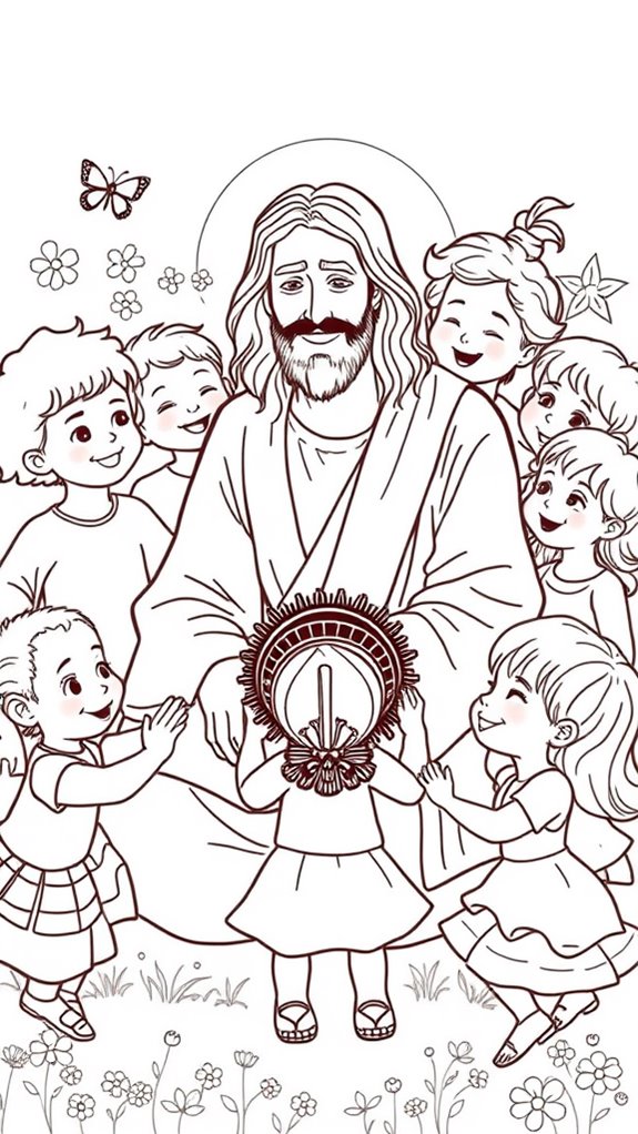 jesus loves children drawing