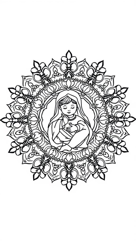 jesus mandala coloring page