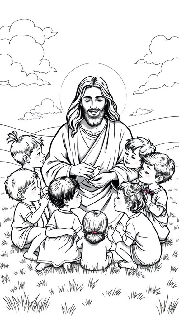 jesus nurturing children peacefully