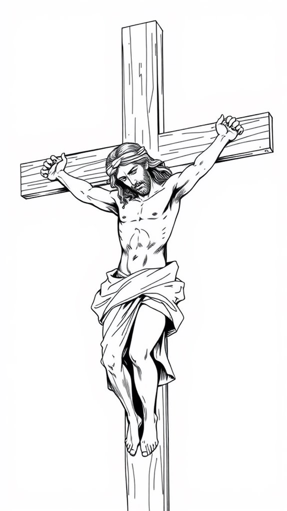 jesus on cross outline