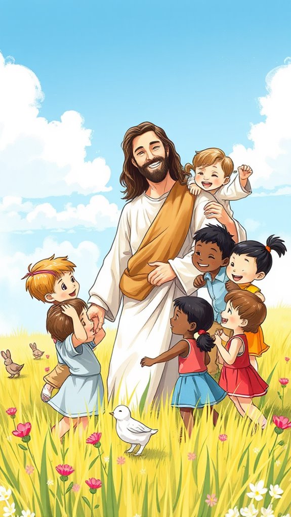 jesus playing with children