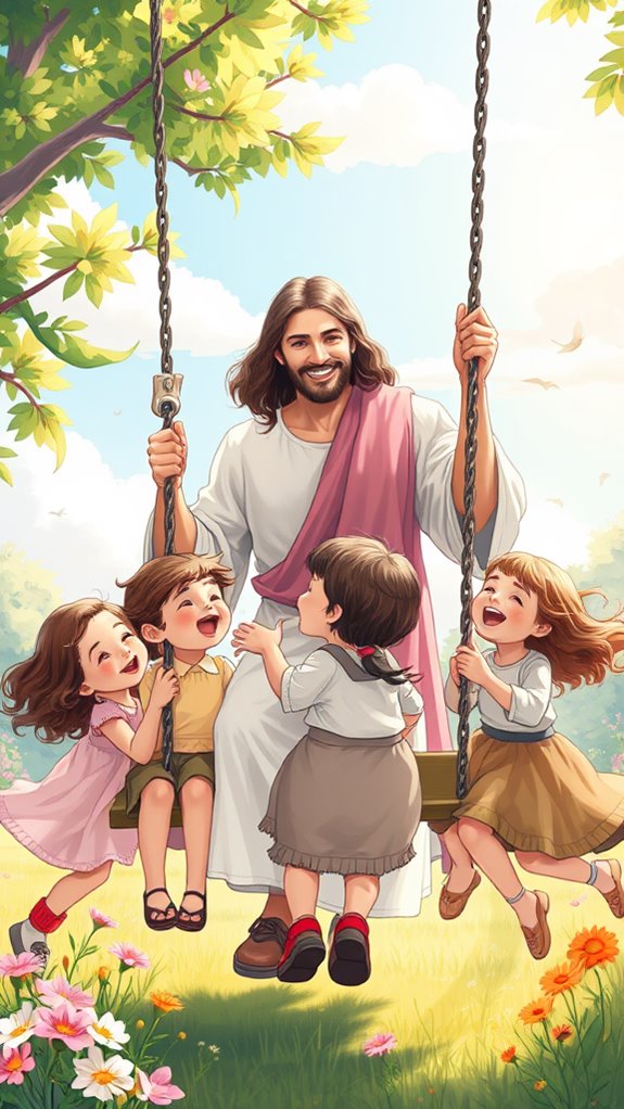 jesus playing with children