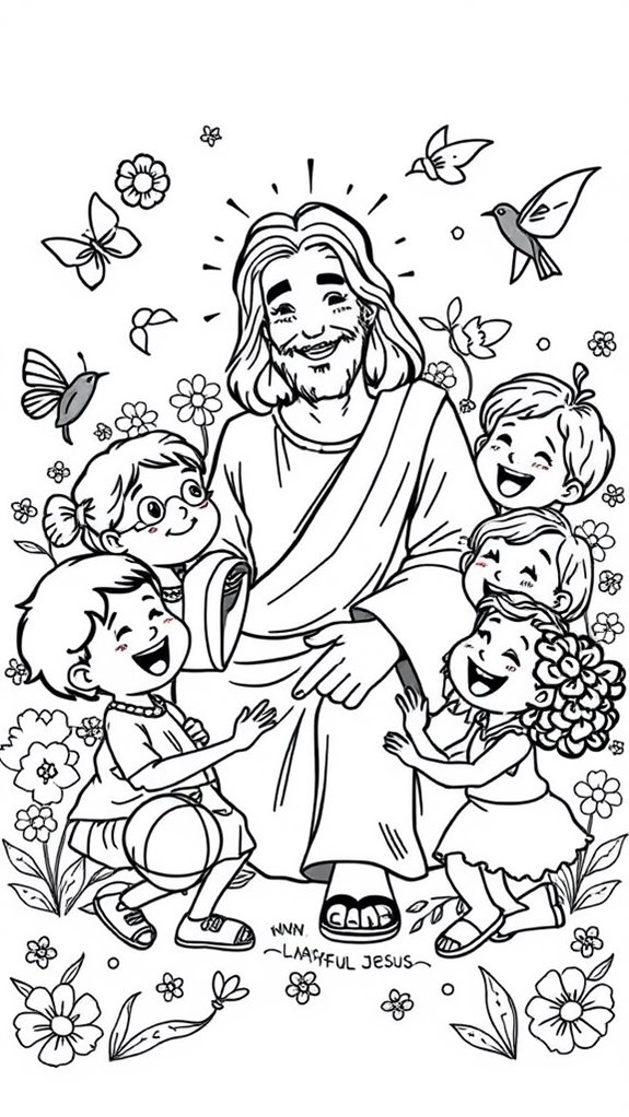 jesus playing with children