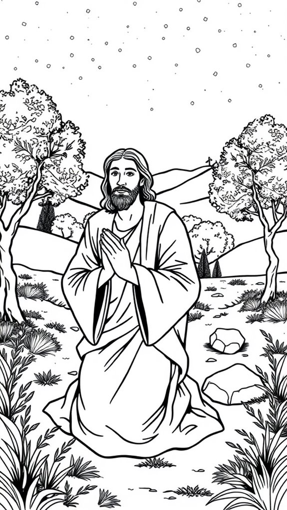 jesus praying in garden