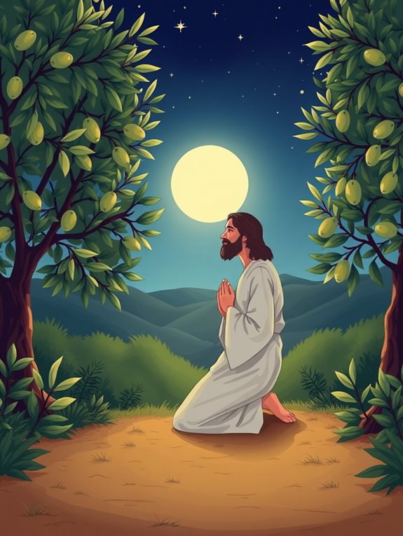 jesus praying in garden