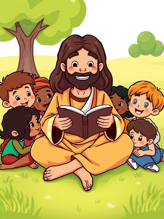 jesus reading to children