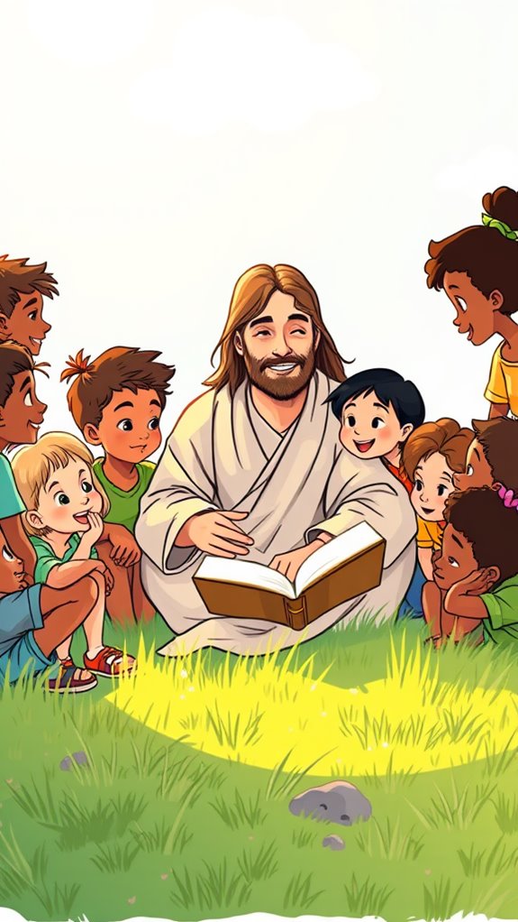 jesus reading with children