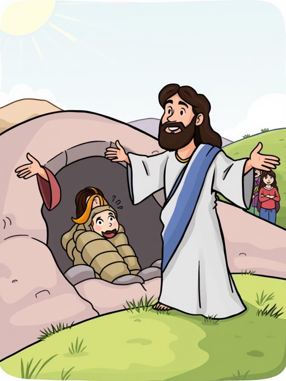 jesus resurrects lazarus image