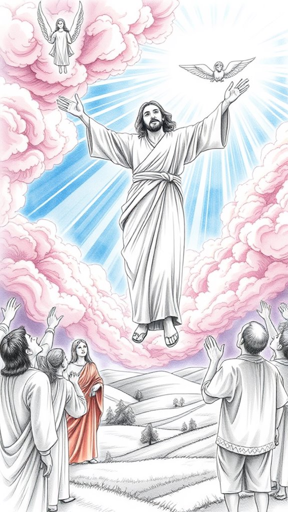 jesus rising to heaven