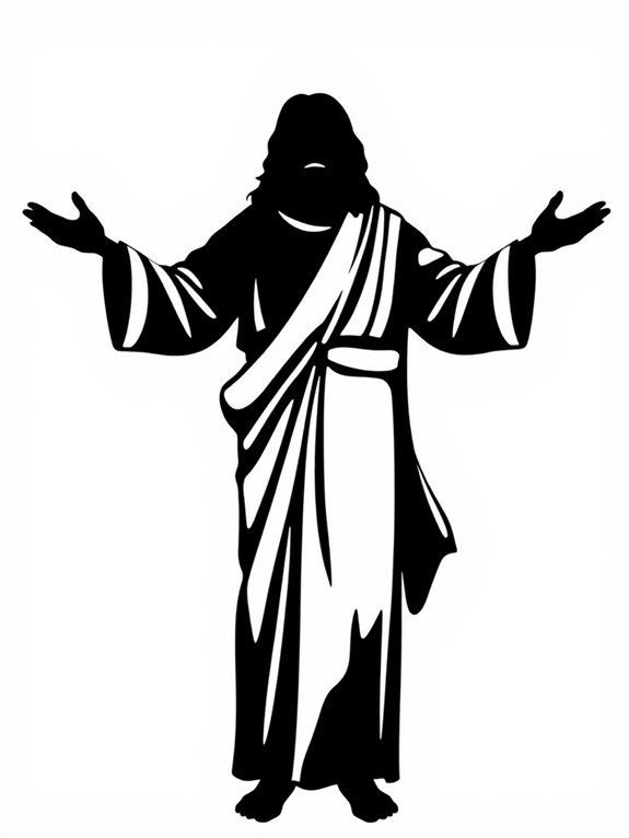 jesus silhouette clipart image