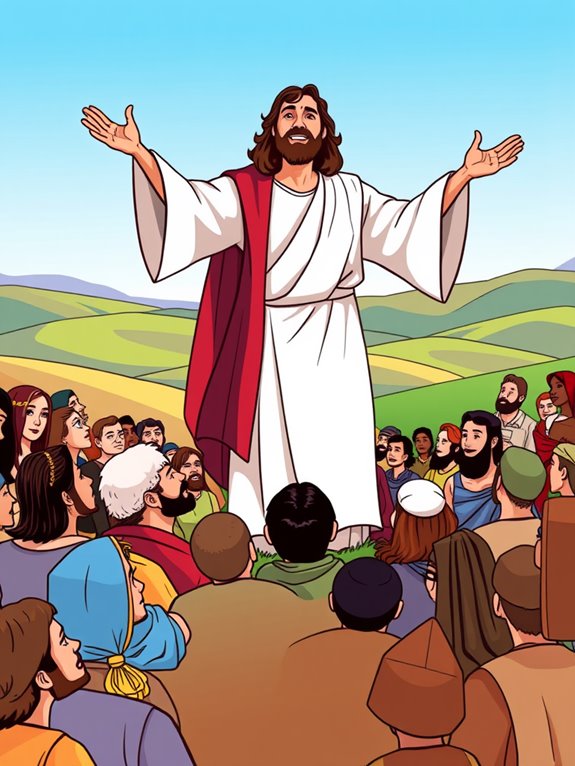 jesus speaks to crowds