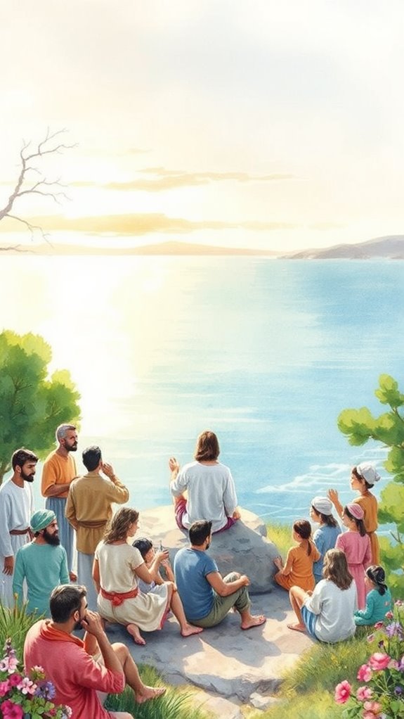 jesus teaching by sea