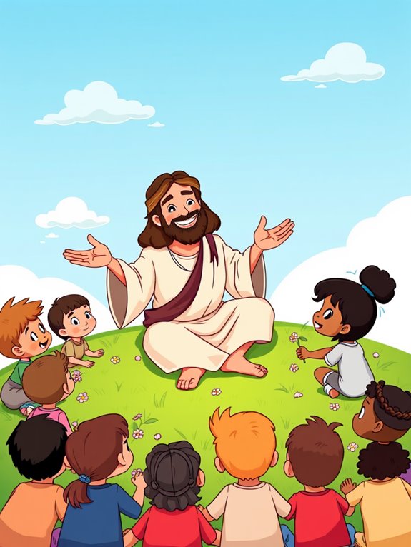 jesus teaching children clipart