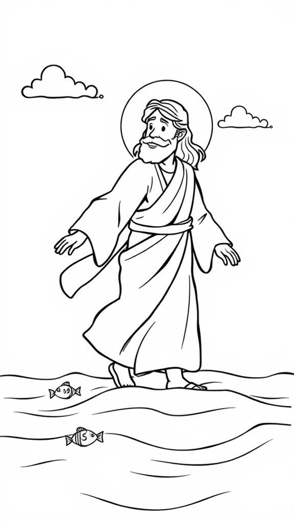 jesus walking on water