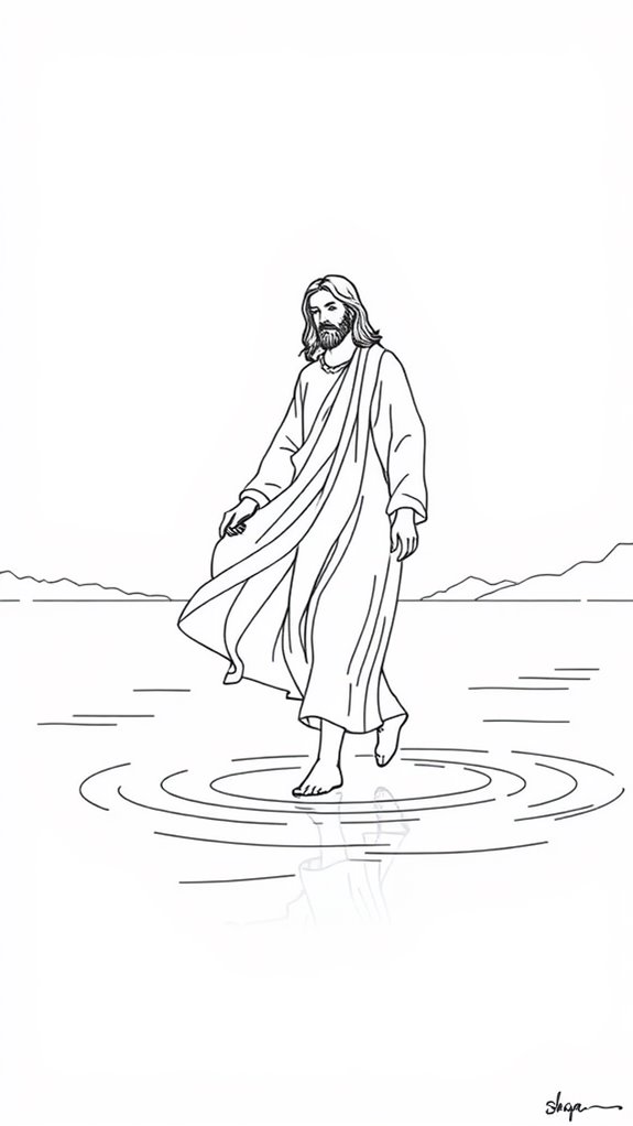 jesus walking on water