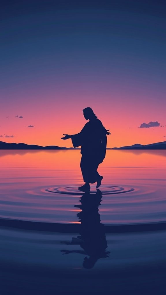 jesus walking on water