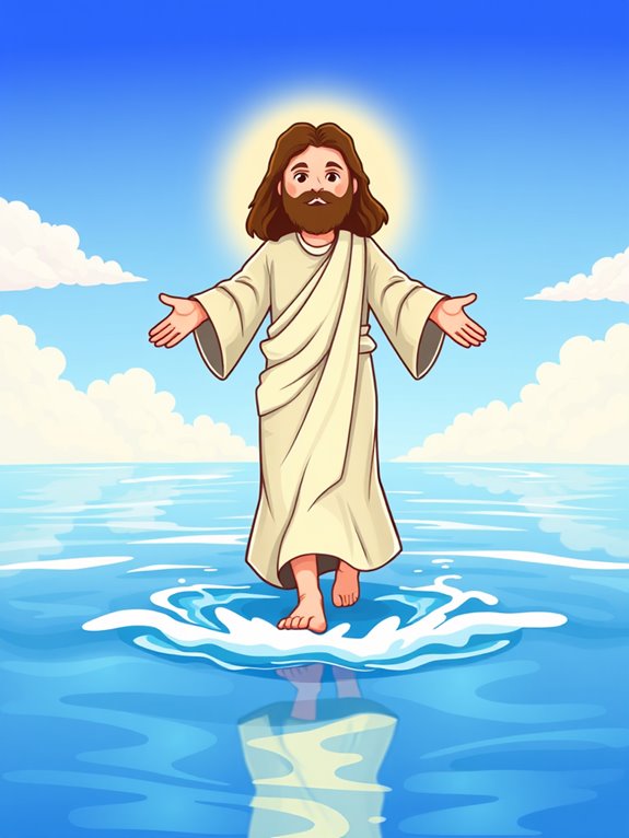 jesus walking on water