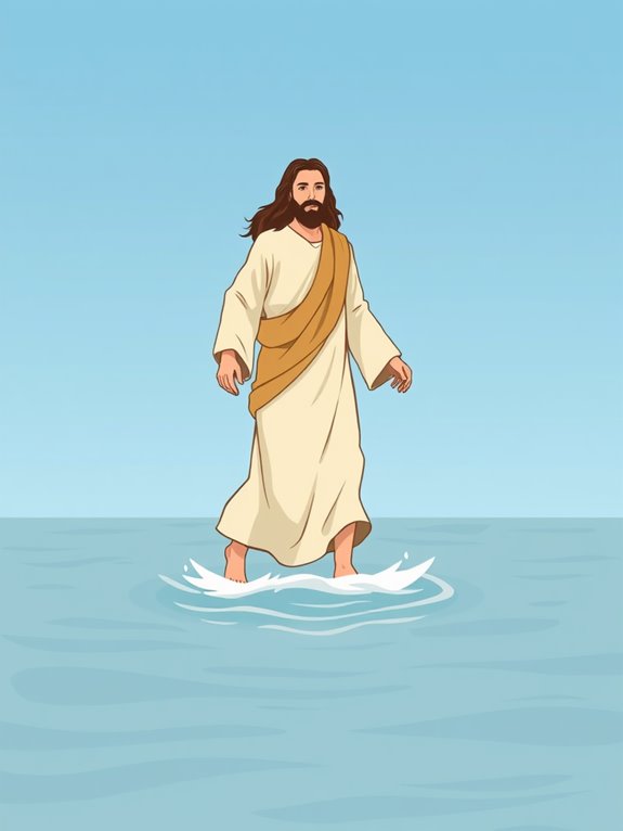 jesus walking on water