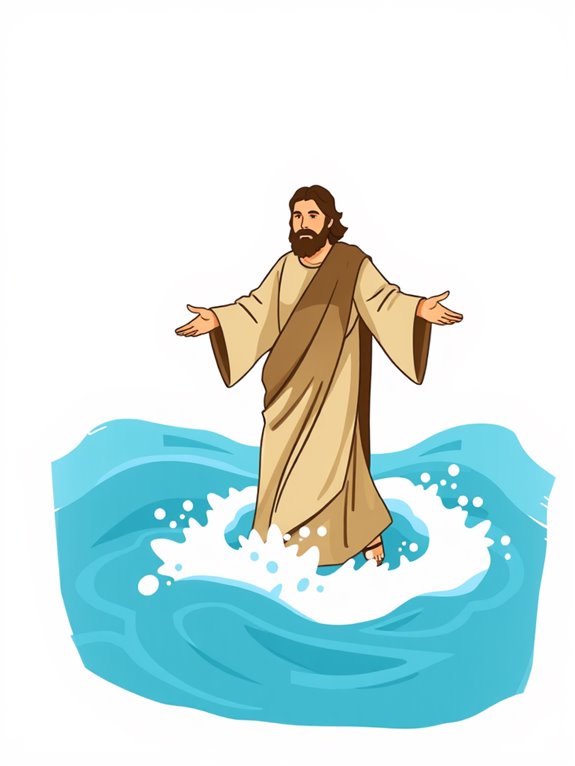 jesus walking on water