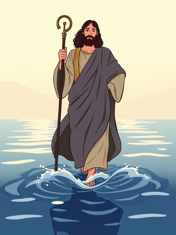 jesus walking on water