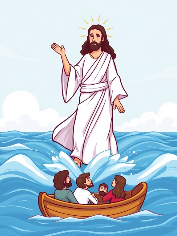 jesus walking on water