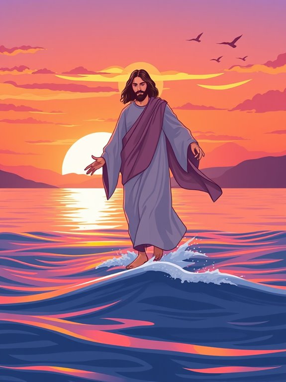 jesus walking on water