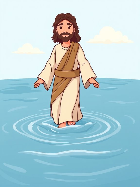 jesus walking on water