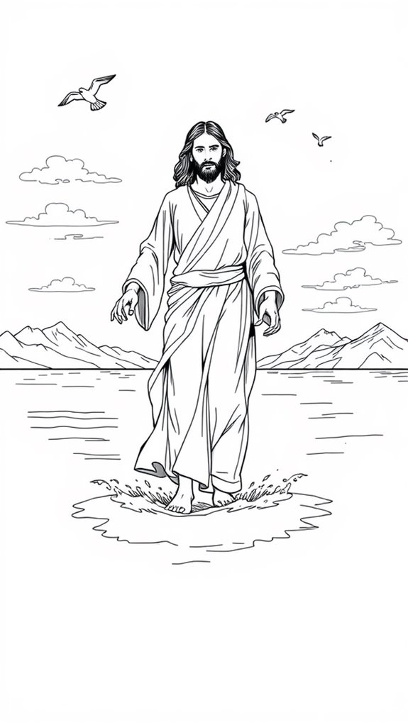 jesus walking on water