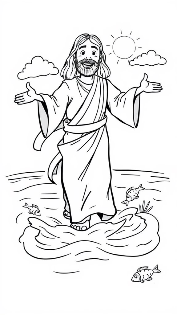 jesus walking on water