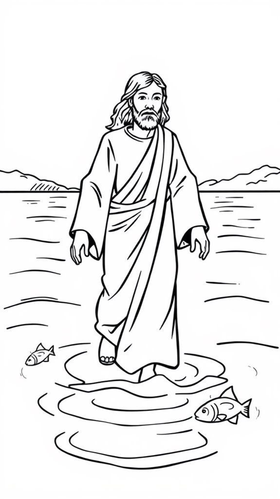 jesus walking on water