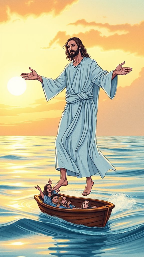 jesus walking on water