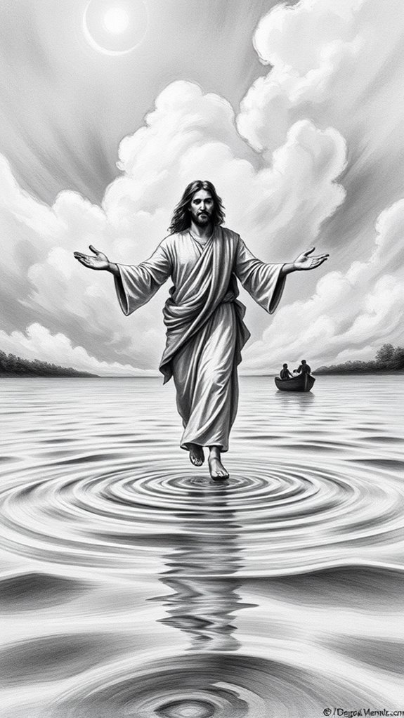 jesus walking on water