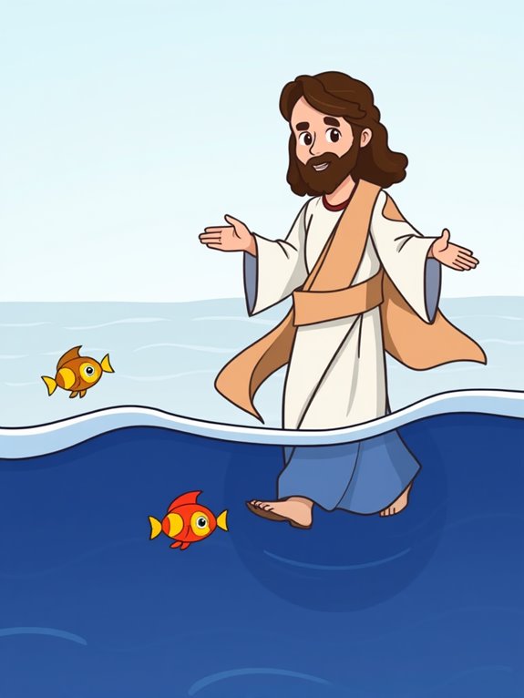 jesus walks on water