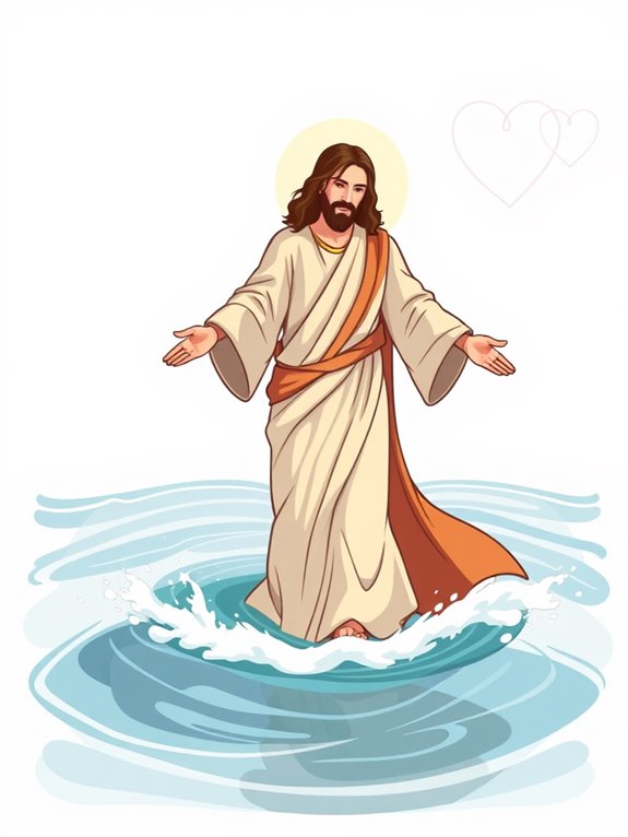 jesus walks on water