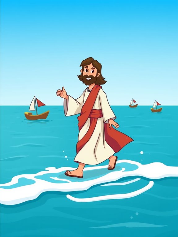 jesus walks on water