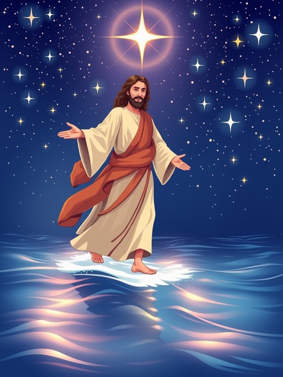 jesus walks on water