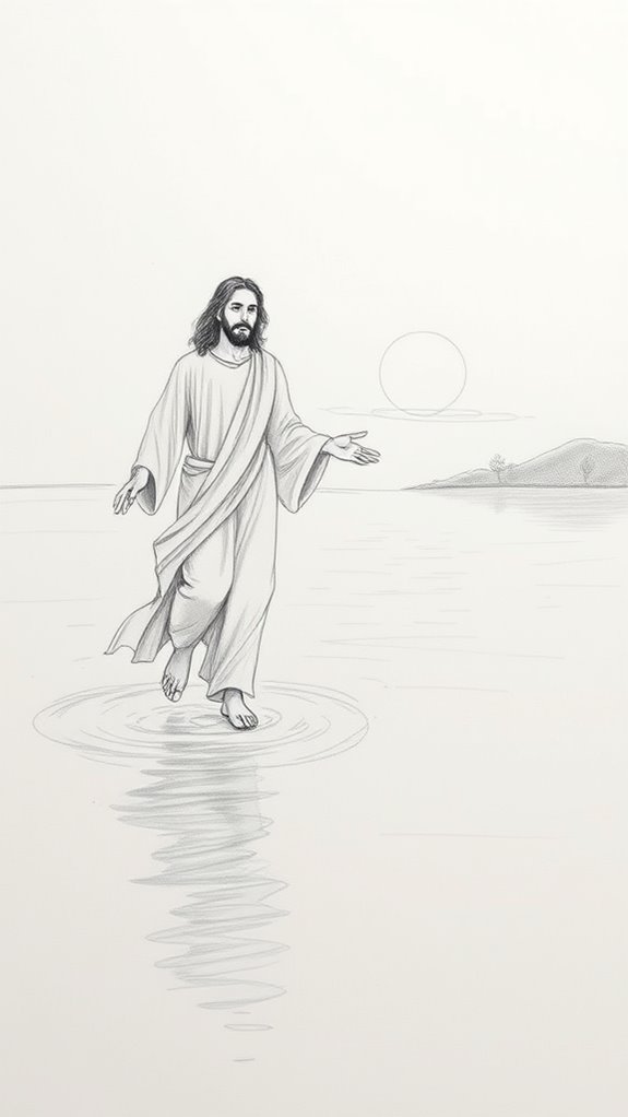 jesus walks on water