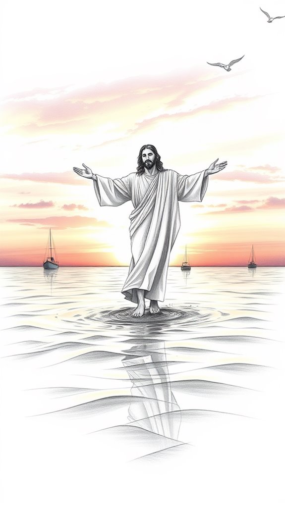 jesus walks on water