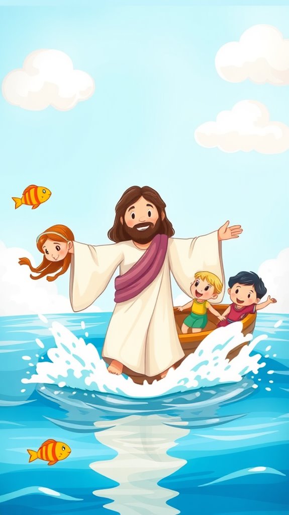 jesus walks on water