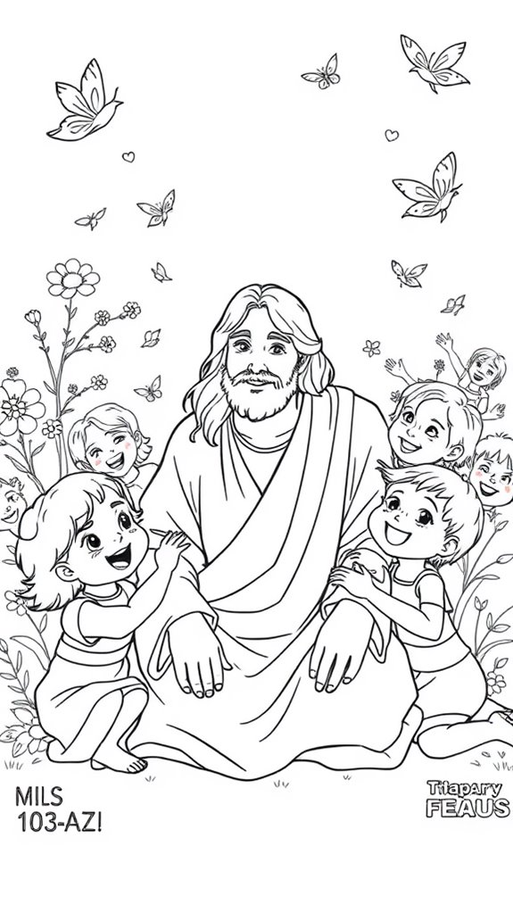 jesus with children illustration