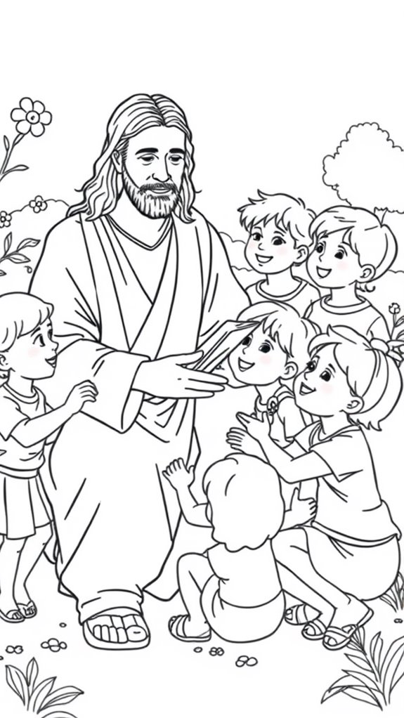 jesus with children illustration