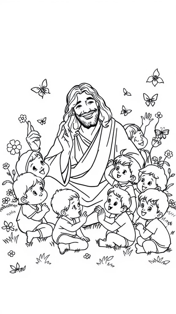 jesus with children illustration