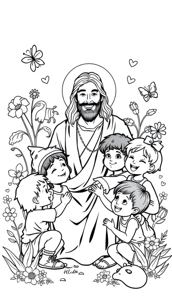 jesus with children illustration