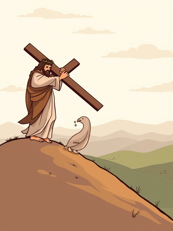 jesus with cross clipart