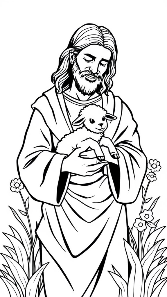 jesus with little lamb