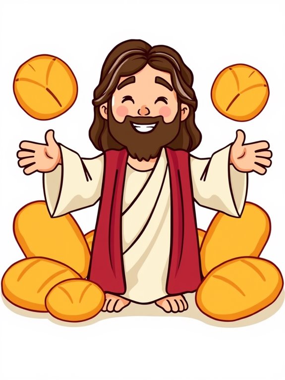 jesus with loaves illustration