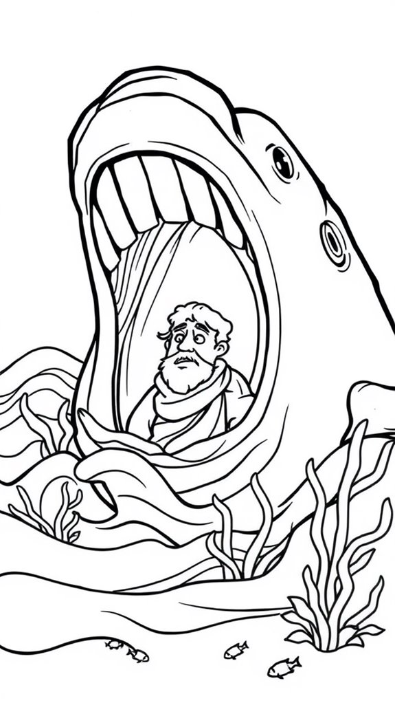 jonah in coloring page