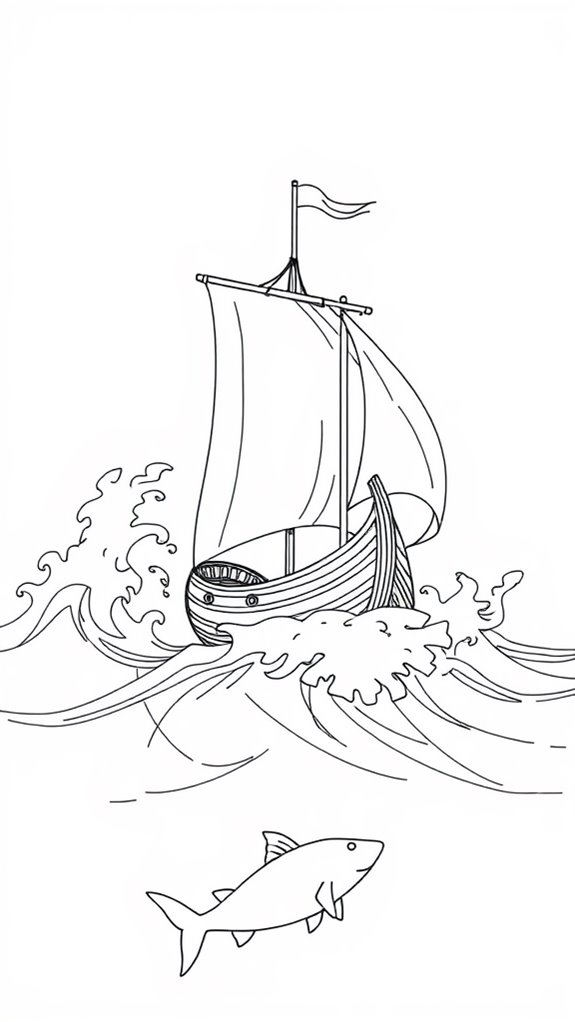 jonah s ship artistic illustration