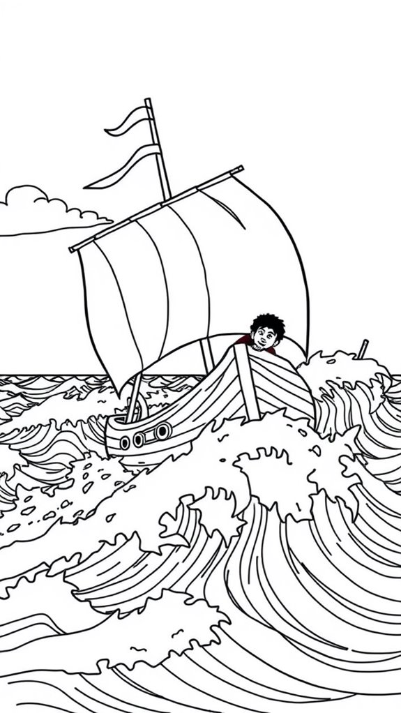 jonah s ship coloring activity